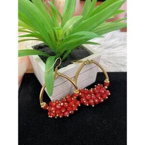 ARTISANAL 14k Gold Filled 2.5" Chandelier Shape Crystal Handmade Wire Earrings